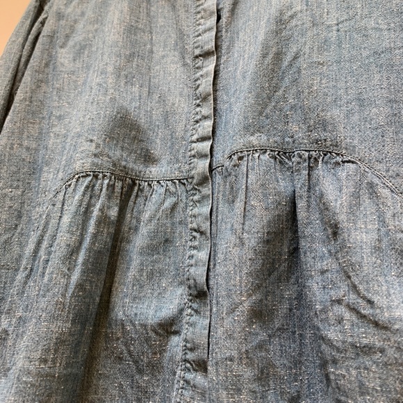 Madewell Rivet & Thread Denim Ruffle Shirt - Picture 3 of 8